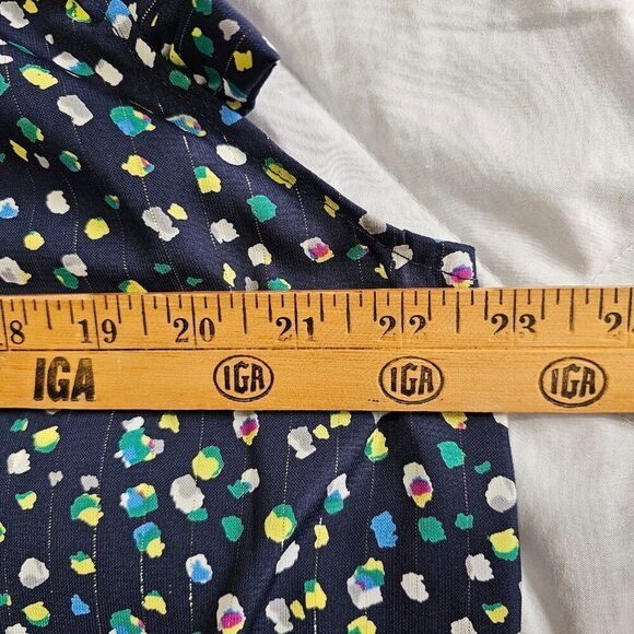 EUC LIKE NEW BETSEY'S BOUTIQUE SHOP SPECKLED MOCK NECK RUFFLE EDGES TANK TOP SM - Picture 14 of 15